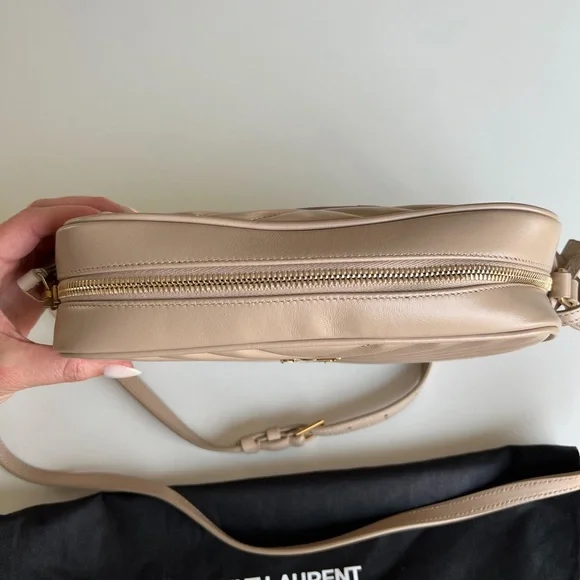 Saint Laurent Lou Medium YSL Quilted Camera Crossbody Bag with Pocket - Picture 5 of 10